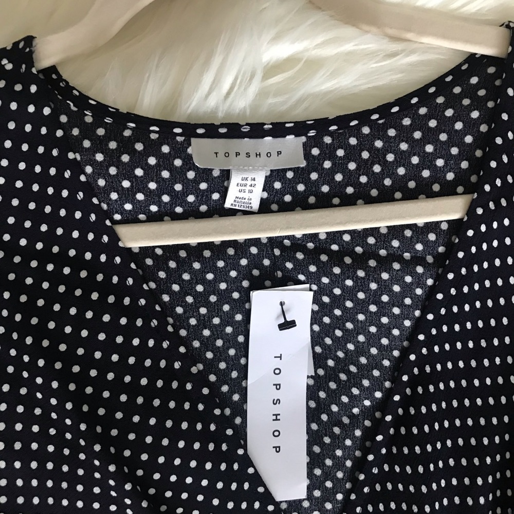 Topshop polka dot long sleeve dress - Picture 4 of 4